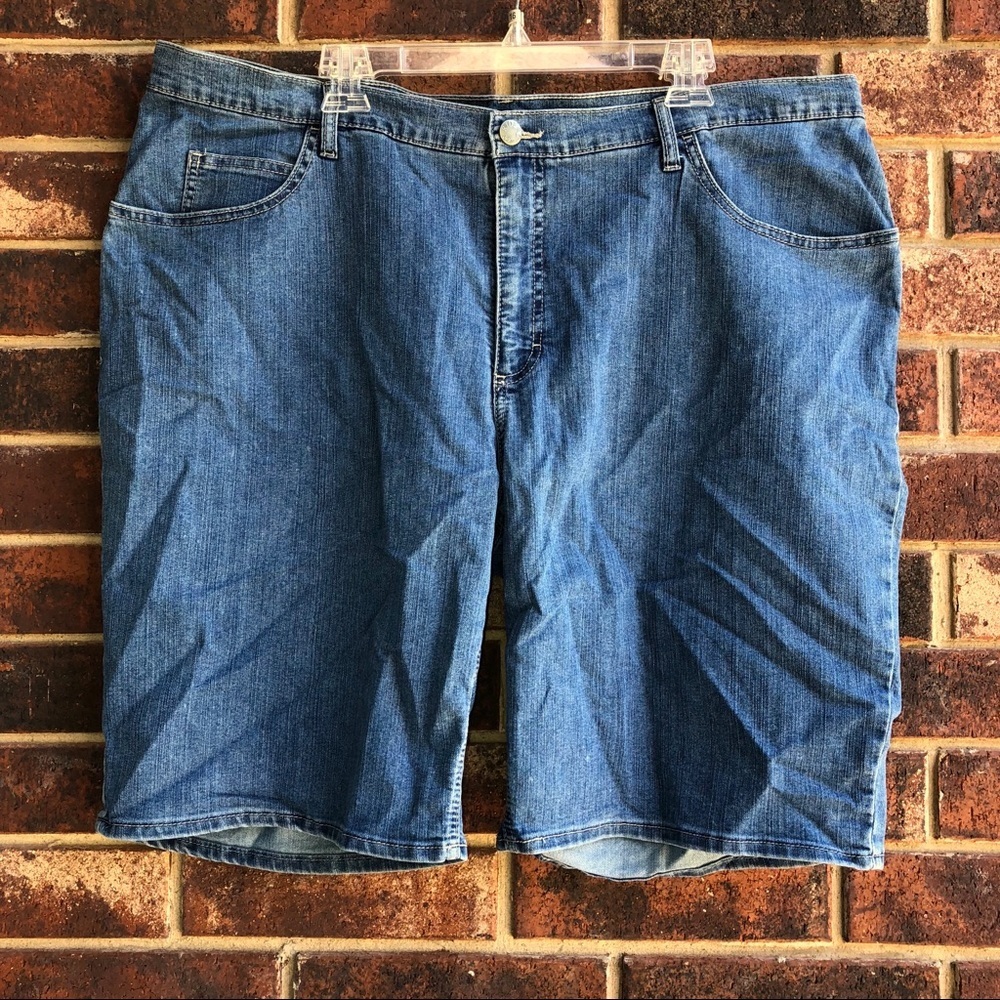 Lee Riders Blue Denim Shorts w Spandex Wm 24W